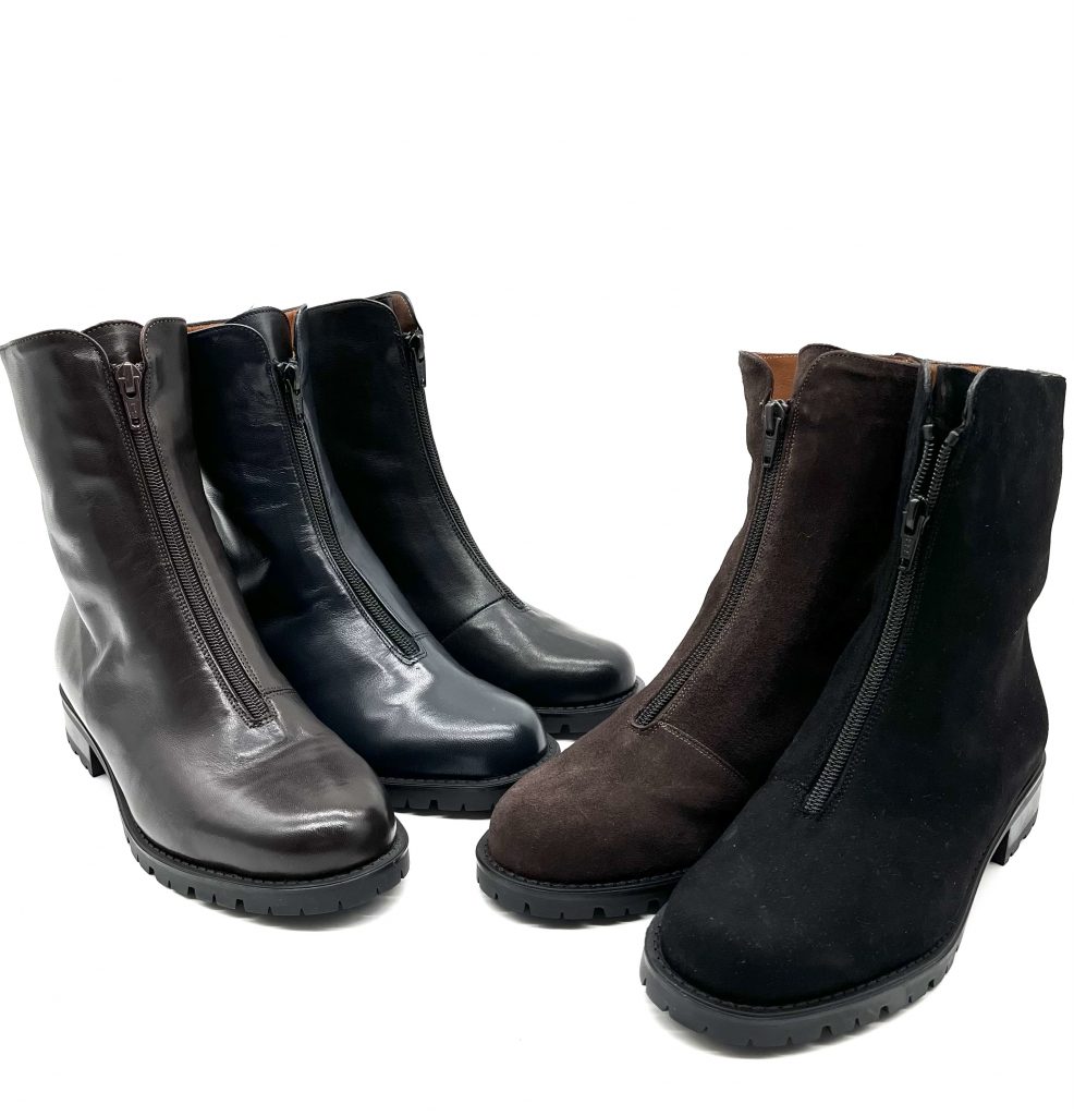 Fabri Lammfellstiefelette Frontzip