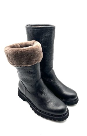Caiman Lammfellschlupfstiefel mit Umklappschaft