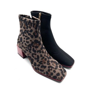 Gioseppo Stretchstiefelette mit rotem Absatz