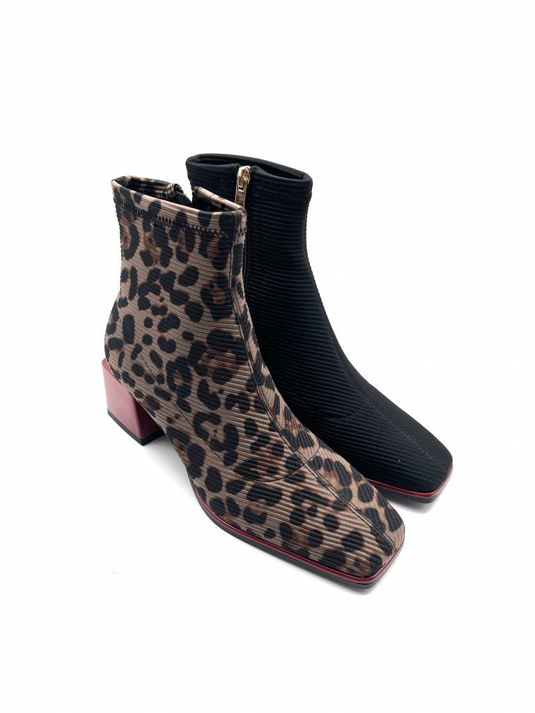Gioseppo Stretchstiefelette mit rotem Absatz